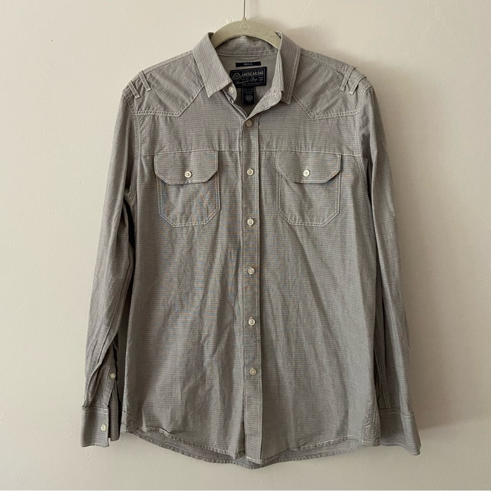 American Rag Men's Gray Button Down Shirt